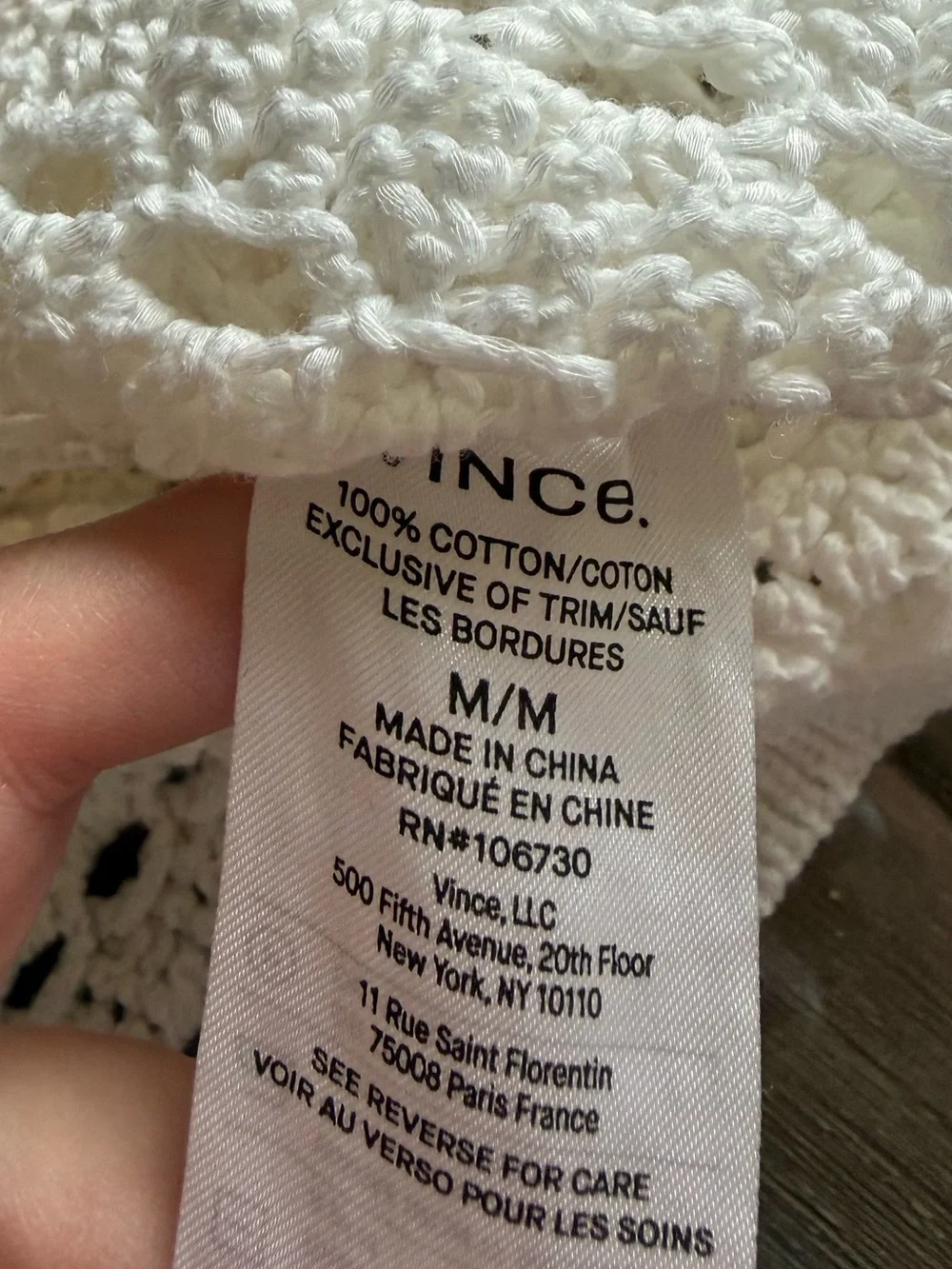 VINCE Block Stitch Cardigan NWT - Picture 8 of 8